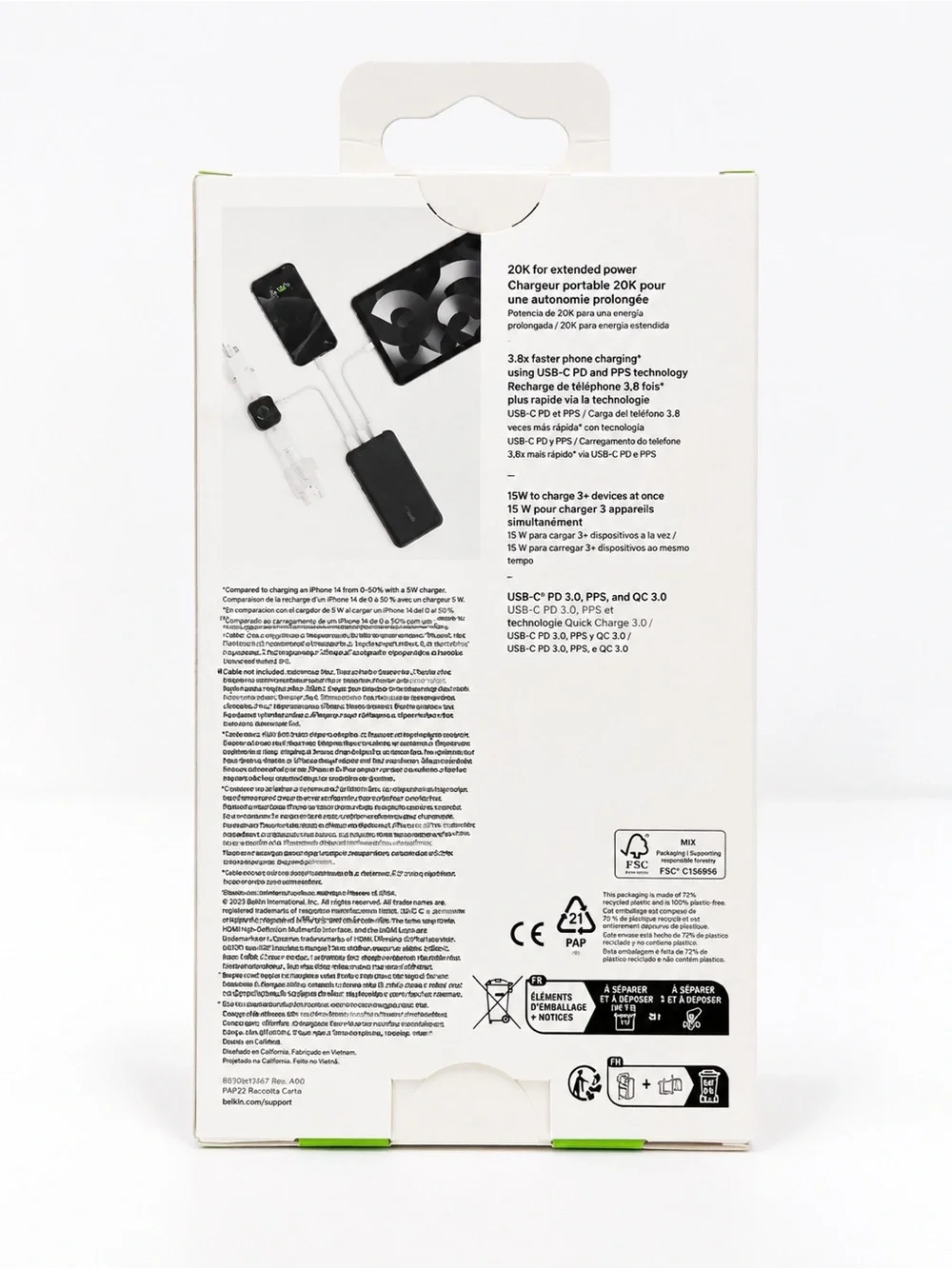 belkin BoostCharge Pro 20K Power Bank - Black Retail $75.00